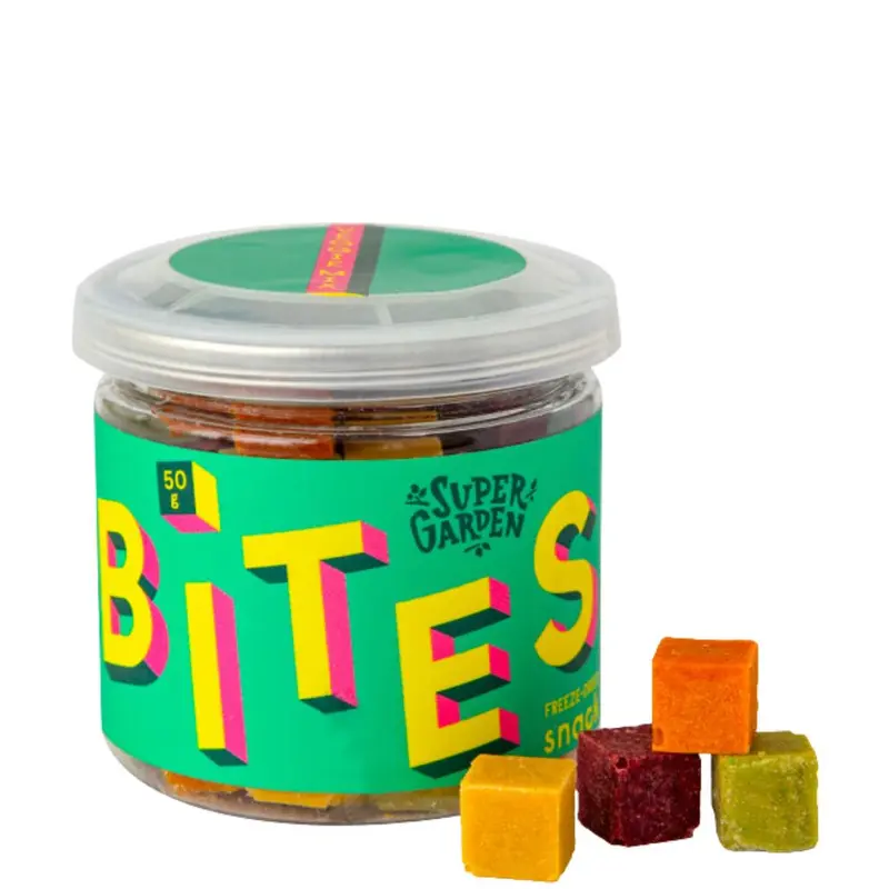 Super Garden Bites Freeze-Dried Snack Gemüse-Mix, gefriergetrocknete Gemüsemischung 50g