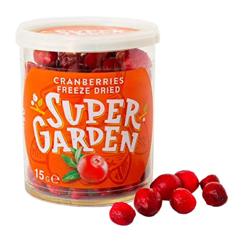 Super Garden Cranberries Freeze-Dried, gefriergetrocknete Blaubeeren 15g