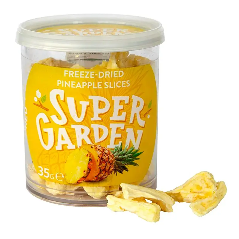 Super Garden Pineapple Gefriergetrocknete Scheiben, gefriergetrocknete Ananasscheiben 35g