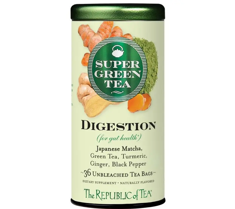 SuperGreen Digestion Tea von The Republic of Tea (Metalldose mit 36 Beuteln)