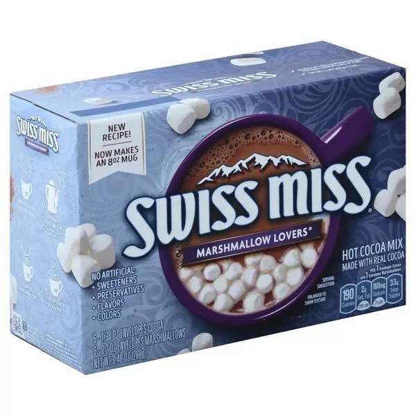 Swiss Miss Marshmallow Liebhaber Heiße Schokolade Mix, 5 einzelne Beutel heiße Schokolade mit marshmallow in einer Packung von 272g