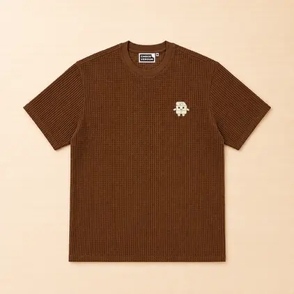 T-Shirt Braun - Plüschi Sprinkles - Waffle Piquée