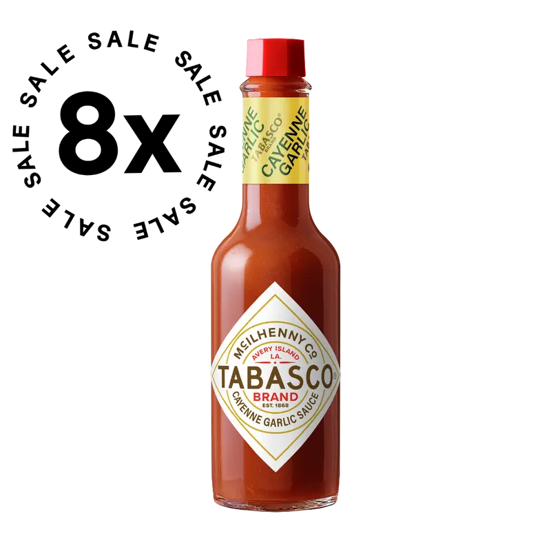 TABASCO® Cayenne Garlic Sauce - Knoblauchig-würzig - 8x 60ml