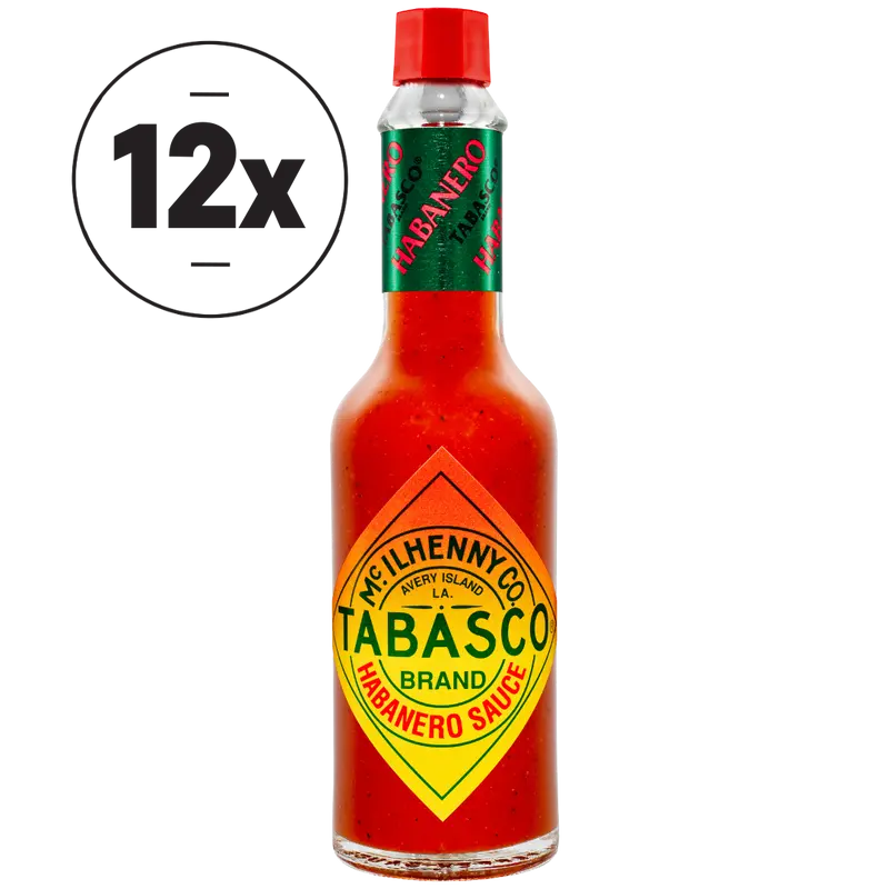 TABASCO® Habanero Sauce - Intensiv-scharf - 12x 60ml