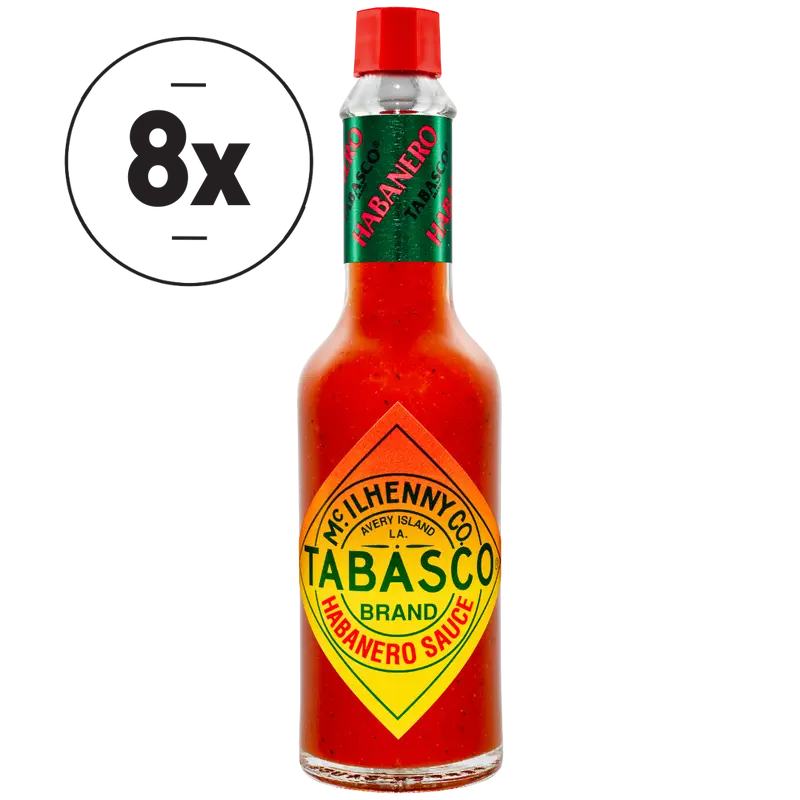 TABASCO® Habanero Sauce - Intensiv-scharf - 8x 60ml
