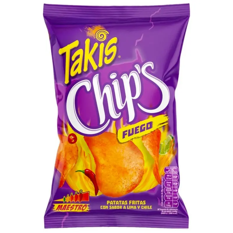 Takis Chips Hot Fuego, scharfe Chili-Chips in 80g Verpackung