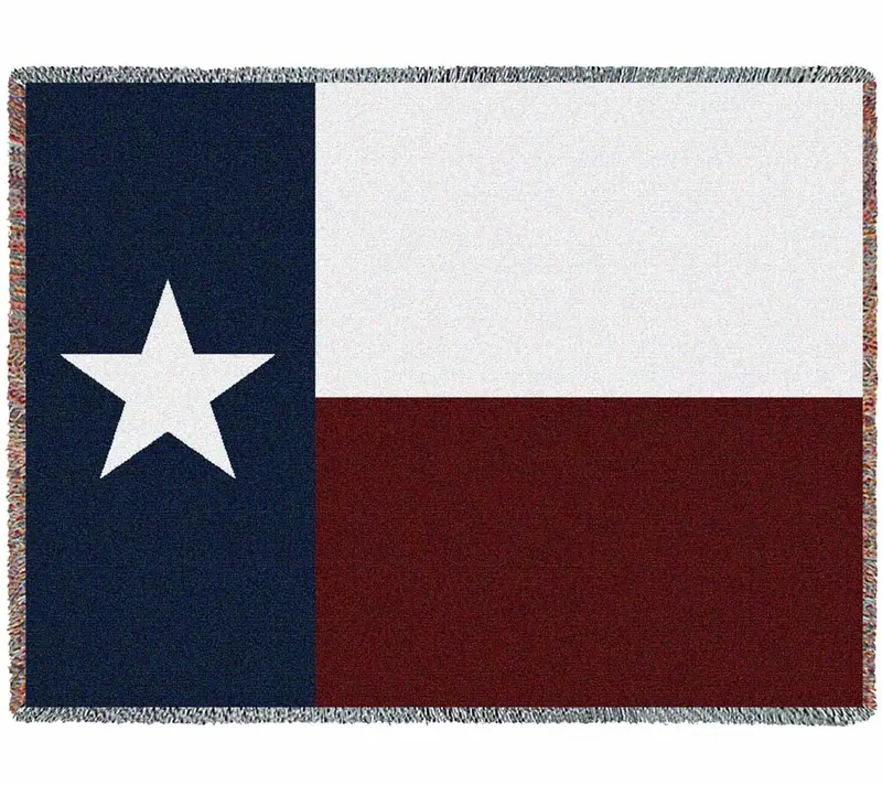 Texas Flag Gewebte Baumwolldecke (100 % Baumwolle)