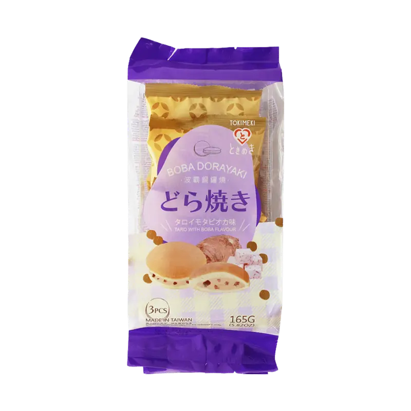 Tokimeki Dorayaki Boba Taro, Dorayaki mit Boba-Perlen im Taro-Geschmack, 165g