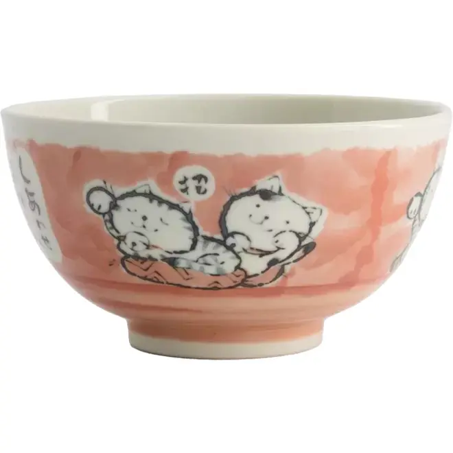 Tokyo Design Studio Kawaii Schüssel, Reiskatze Rosa (400 ml)