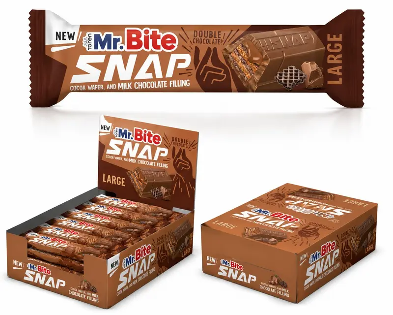 Toren Mr.Bite Snap Waffelriegel Milk Chocolate Filling 24 x 35g