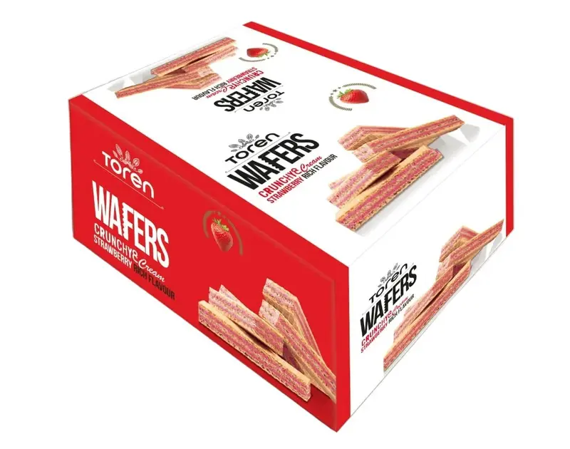 Toren Wafers Crunchy & Cream Strawberry 24 Stück