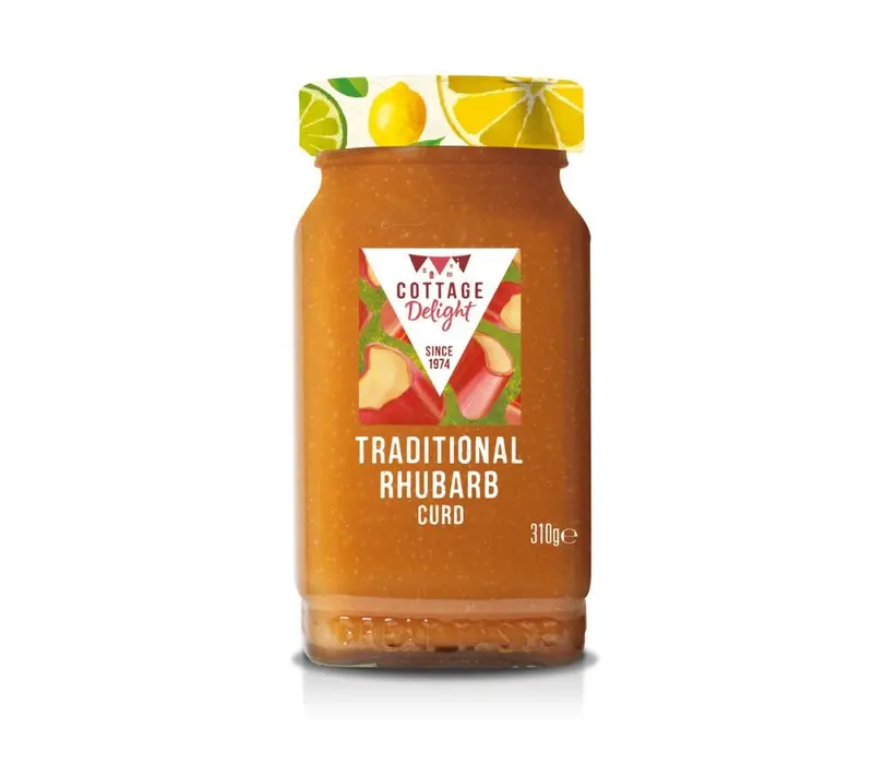 Traditional Rhubarb Curd von Cottage Delight (310 g Glas)