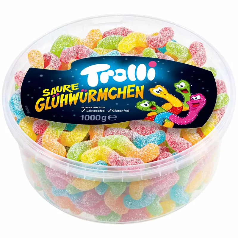 Trolli Saure Glühwürmchen Fruchtgummi 1kg