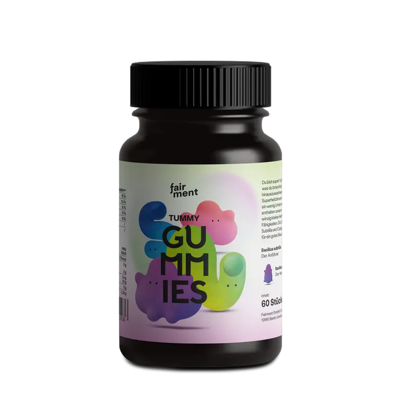 TummyGummies Fruchtgummis mit Probiotika + Vitamine, Vegan & Glutenfrei