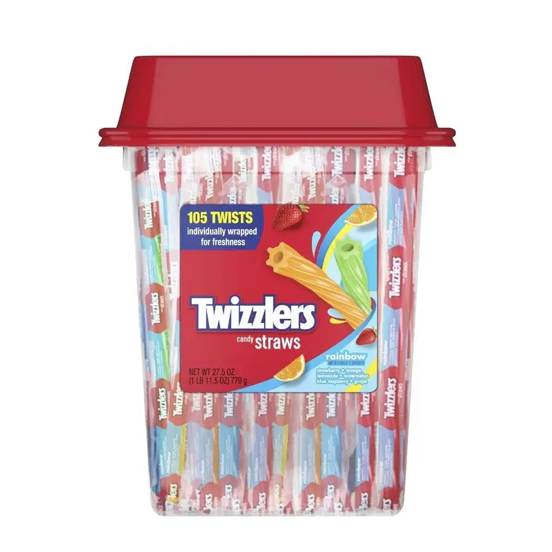 Twizzlers Candy Straws Rainbow, Fruchtgeschmack Lakritze 779g