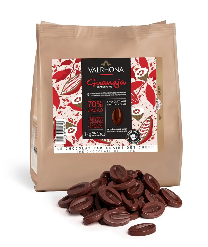 Valrhona Dunkle Schokolade, Guanaja 70%, 1 kg