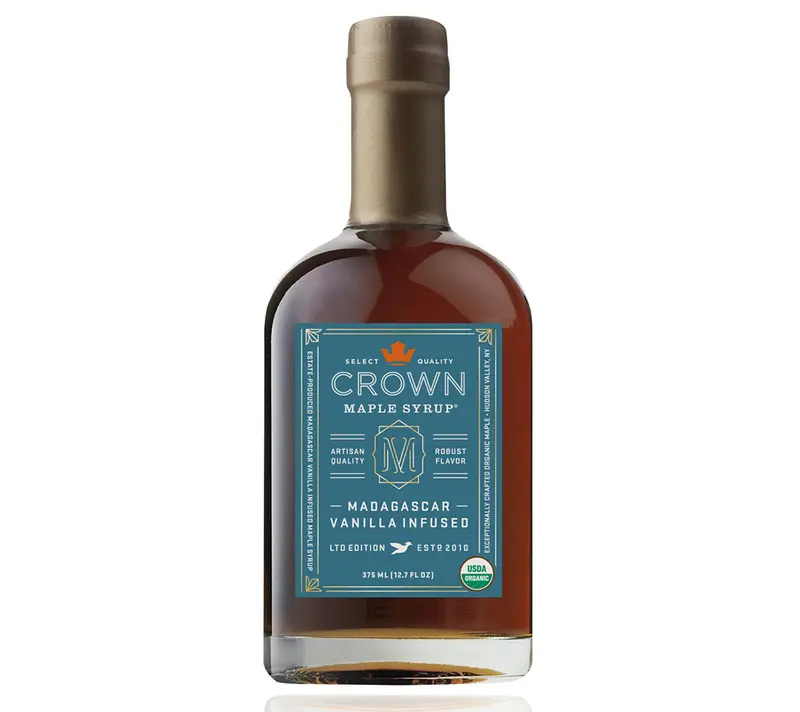 Vanilla Infused Ahornsirup von Crown Maple (375 ml Glasflasche)