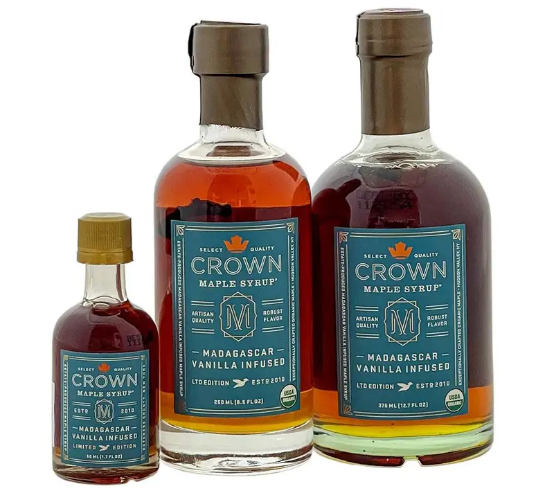 Vanilla Infused Maple Syrup von Crown Maple (Ahornsirup - Glasflasche)