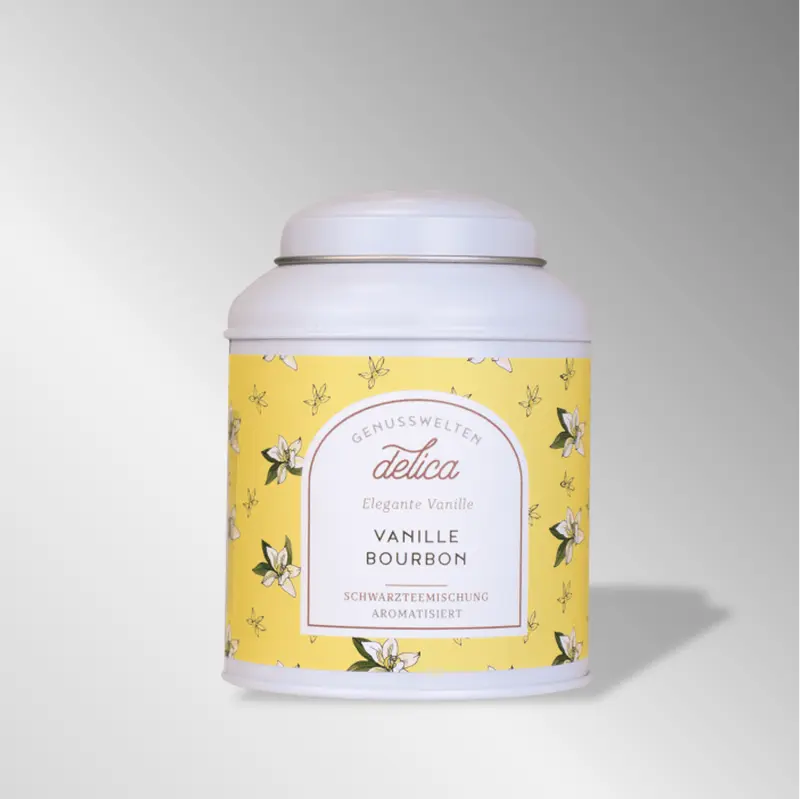 Vanille Bourbon - Schwarzer Tee mit Vanillestücken - Dose  100g