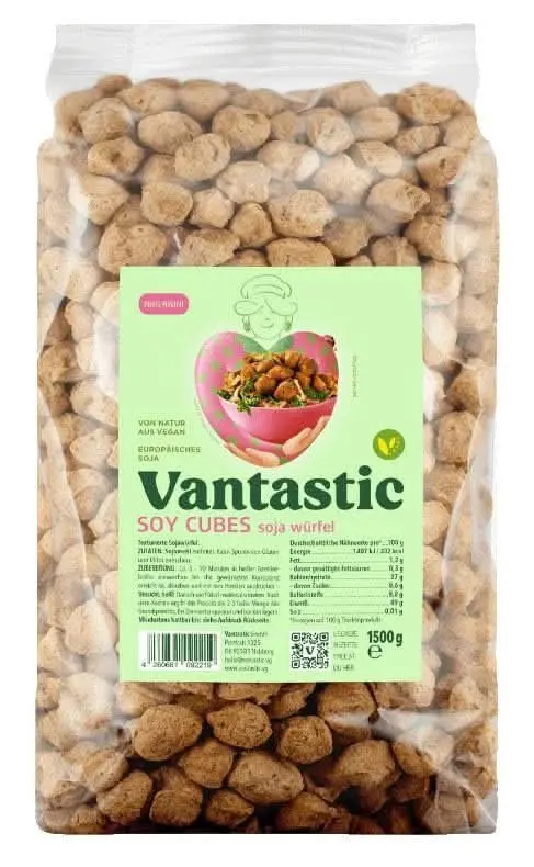 Vantastic foods SOJA WÜRFEL Familienpackung, 1,5kg