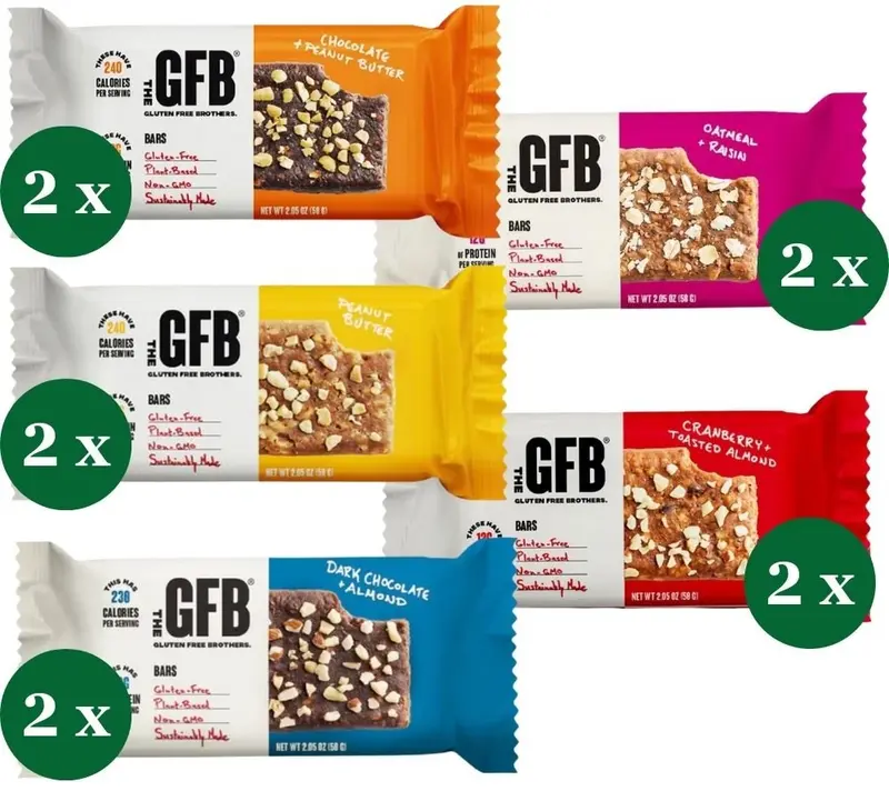 Variety Pack-12 bars each PB & Choc PB von GFB The Gluten Free Brothers