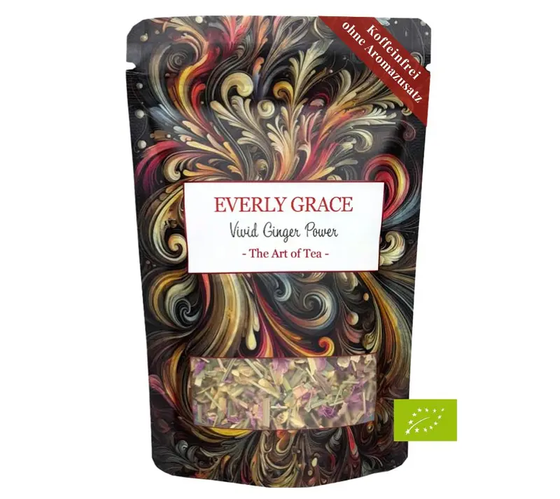 Vivid Ginger Power Tea von Everly Grace (60 g-Beutel Bio-Tee)