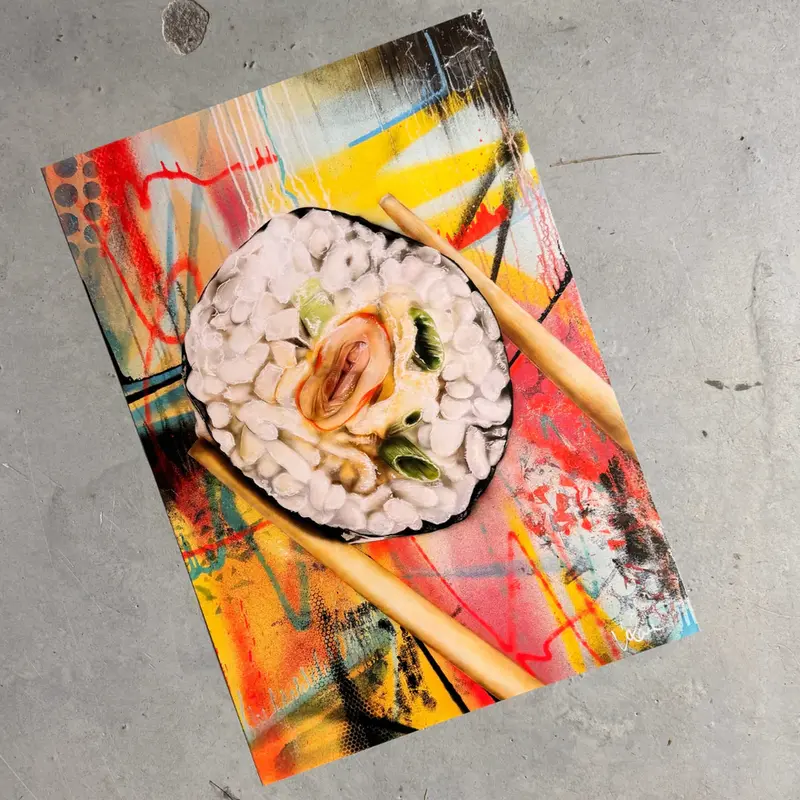 Volane Kunstdruck Veganes Sushi Poster
