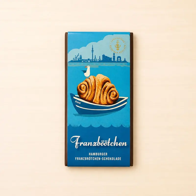 Vollmilch-Franzbrötchen "Franzböötchen" -Schokolade, 100g