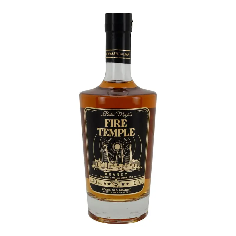 VSOP Brandy aus Aserbaidschan Baku Magic Fire Temple | Alkohol | 1 l Flasche