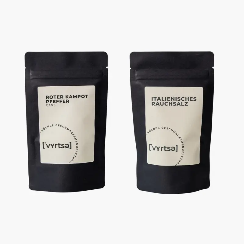 Vyrtse Smoke Steak Set – Roter Kampot Pfeffer & italienisches Rauchsalz