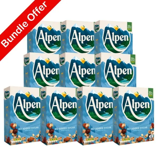 Weetabix Schweizer Alpen Müsli ohne Zucker 10er Pack - 10x560g