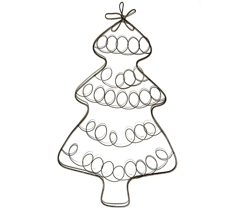 Weihnachtsbaum aus Metall für Ornamente und Karten