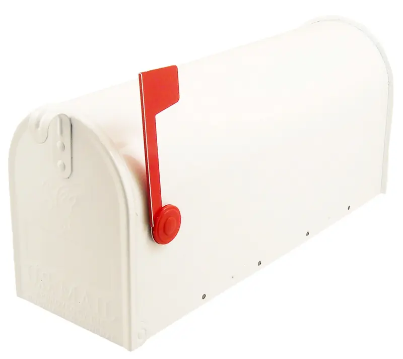 Weiße Mailbox aus Stahl