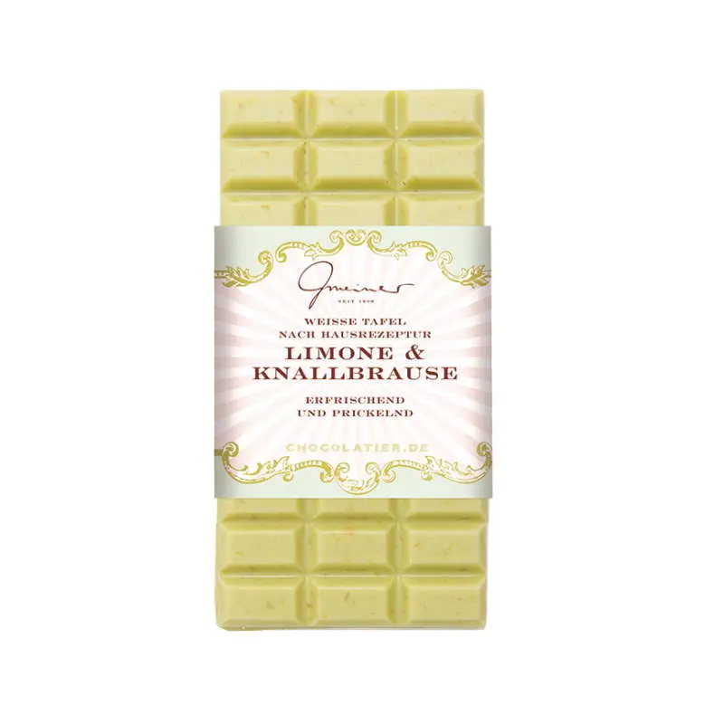 Weiße Schokolade Limone & Knallbrause