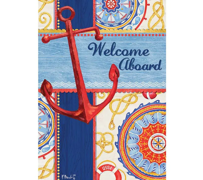 Welcome Aboard Fahne