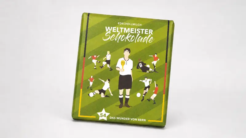 Weltmeister-Schokolade "Das Wunder von Bern"