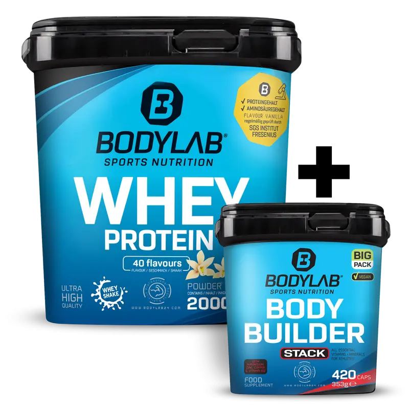 Whey + BIG PACK Bodybuilder Stack (420 Kapseln)