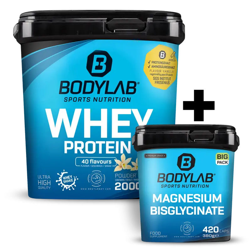 Whey + BIG PACK Magnesium Bisglycinate (420 Kapseln)