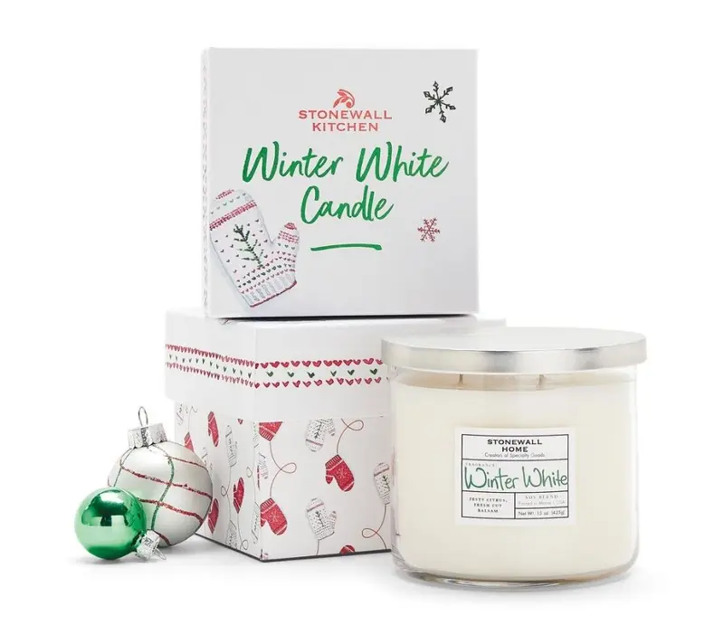 Winter White Duftkerze Holiday von Stonewall Kitchen