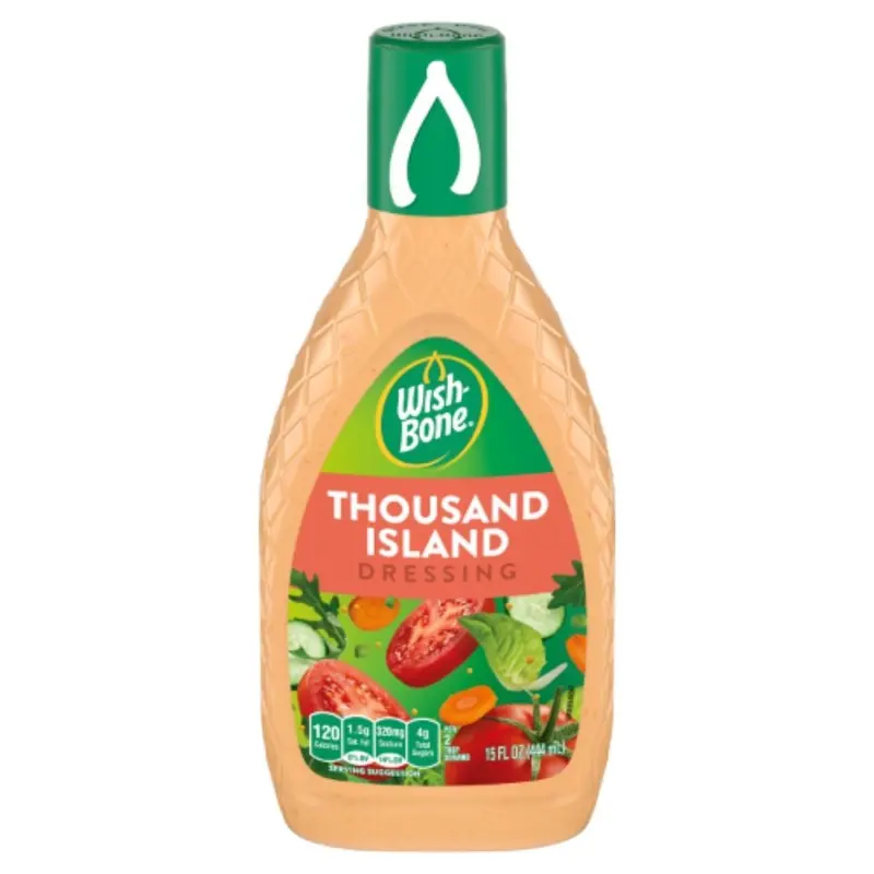 Wishbone Thousand Island Dressing, rosa Sauce für Salate, 444 ml