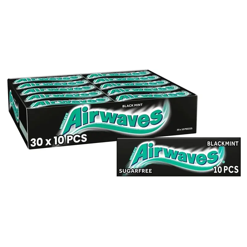 Wrigley's Airwaves Black Mint, Kaugummi, Dragee 30 Packungen