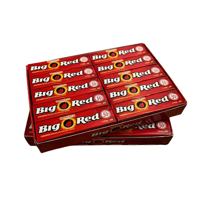 Wrigley's Big Red Kaugummi, 40 Päckchen à 5 Stück (insgesamt 200 Streifen)