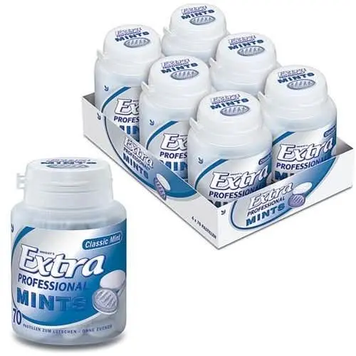 Wrigleys Extra Professional Mints Classic Bonbon (6x 70 Stück)