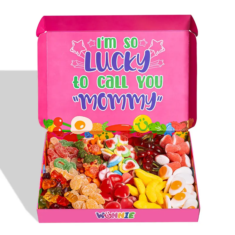 Wunnie box “Beste Mama”, der Candy box zum Zusammensetzen mit den Lieblings-Gummibärchen der Mama