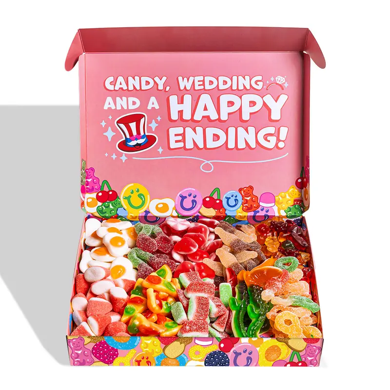 Wunnie box "Bride to be Happy", das Candy box zum Zusammenstellen mit den Gummibonbons der Braut