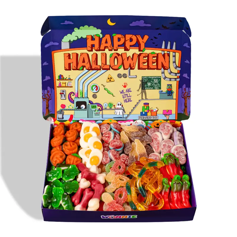 Wunnie box “Happy Halloween”, die Candy box zum Zusammensetzen mit deinen Lieblingsgummibonbons - 1 kg