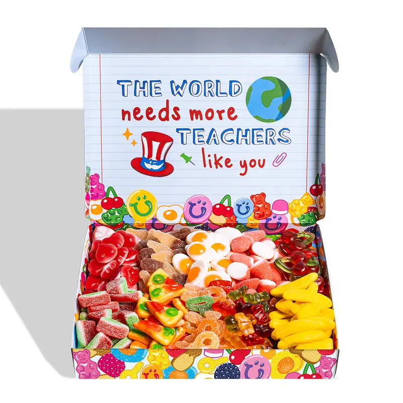 Wunnie box "Lehrer, du bist großartig", das Candy box zum Zusammensetzen mit den Lieblings-Gummibärchen der Lehrerin