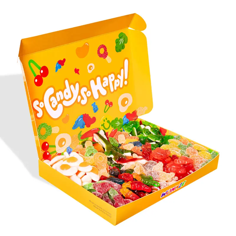 Wunnie box "Smile", Schachtel mit Gummibonbons zum Zusammenstellen mit deinen Lieblingsgeschmäckern - 1 kg