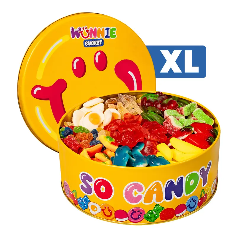Wunnie Bucket, Dose mit Gummibonbons zum Zusammenstellen mit deinen Lieblingsgeschmacksrichtungen