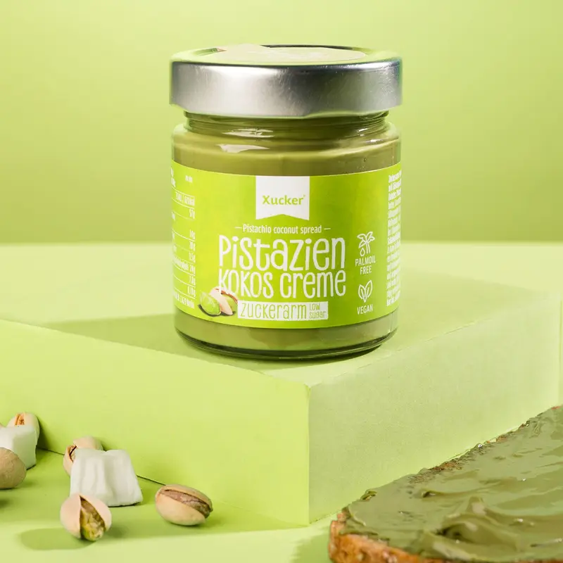 Xucker Pistazien-Kokos-Creme, Vegan & Palmölfrei, 200g